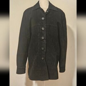 Coldwater Creek Black Suede Jacket Small